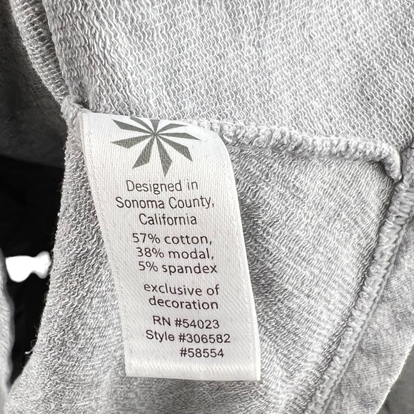 ATHLETA 3/4 ZIP FRONT GREY JACKET WOMENS SIZE MED HOODED MOCK NECK MODAL COTTON - Picture 4 of 10